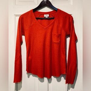 Jenni Red Long Sleeve Shirt